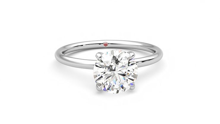 Taylor & Hart Demure Round Engagement Ring 360 degree image 2