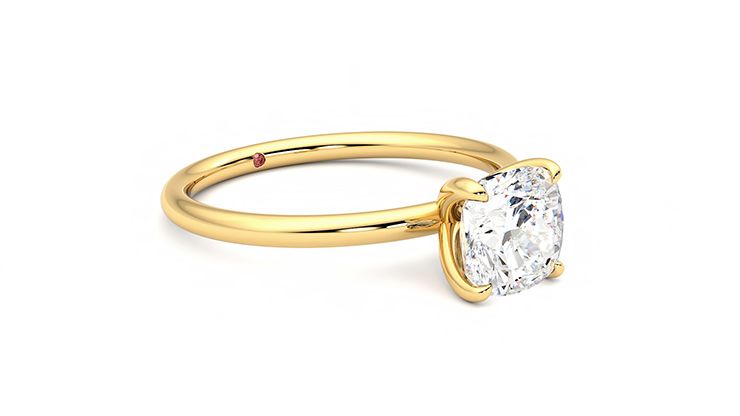 Taylor & Hart Demure Cushion Engagement Ring 360 degree image 6