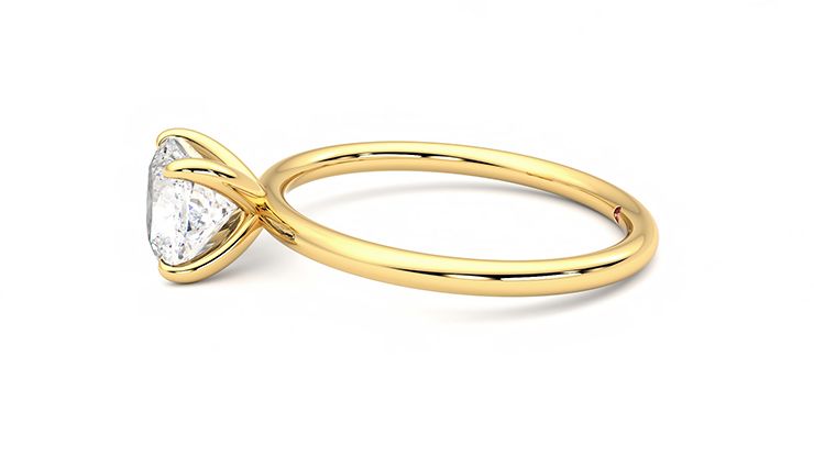 Taylor & Hart Demure Cushion Engagement Ring 360 degree image 21