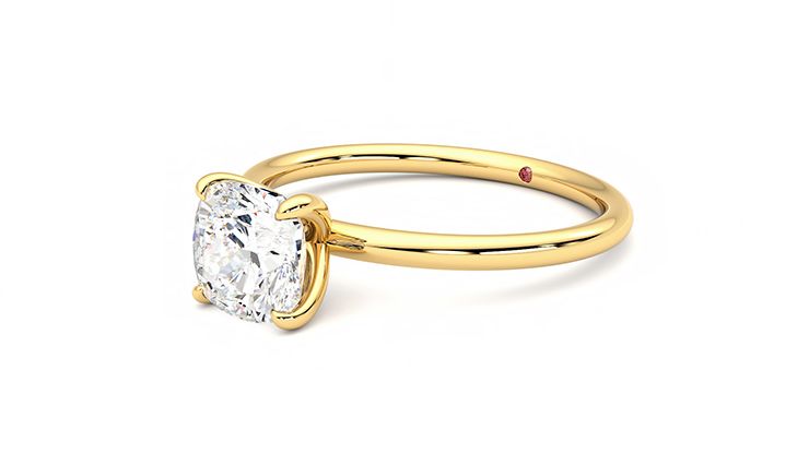 Taylor & Hart Demure Cushion Engagement Ring 360 degree image 24