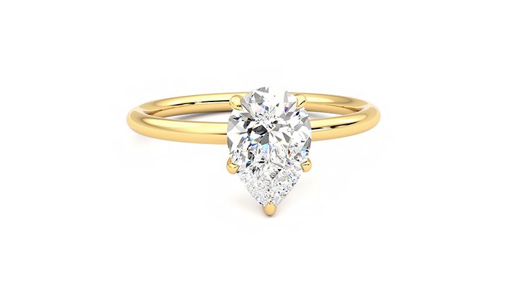 Taylor & Hart Demure Pear Engagement Ring 360 degree image 2