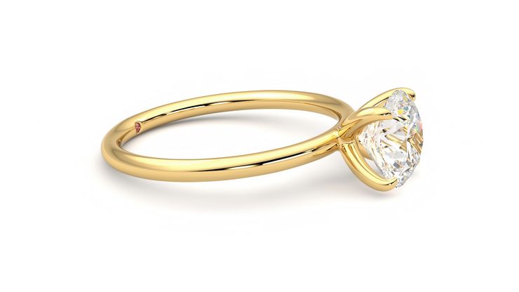 Taylor & Hart Demure Round Engagement Ring 360 degree image 8