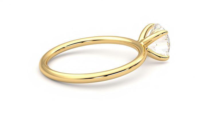 Taylor & Hart Demure Round Engagement Ring 360 degree image 11
