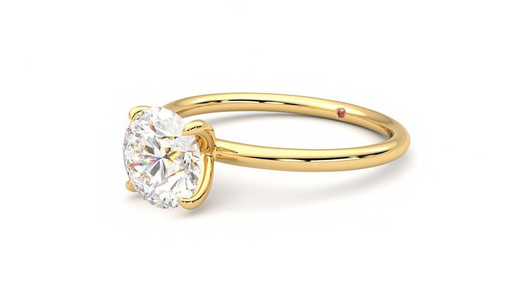 Taylor & Hart Demure Round Engagement Ring 360 degree image 24