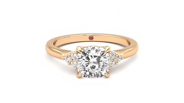 Taylor & Hart Divinity Cushion Engagement Ring 360 degree image 1