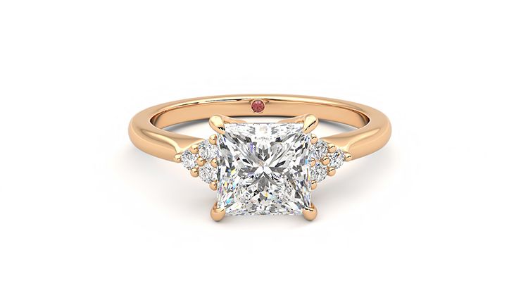 Taylor & Hart Divinity Princess Engagement Ring 360 degree image 1