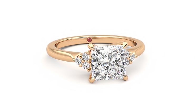 Taylor & Hart Divinity Princess Engagement Ring 360 degree image 3