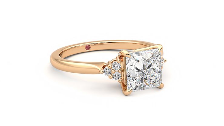 Taylor & Hart Divinity Princess Engagement Ring 360 degree image 5