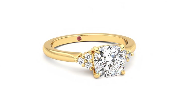 Taylor & Hart Divinity Cushion Engagement Ring 360 degree image 4