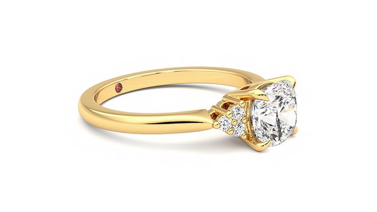 Taylor & Hart Divinity Cushion Engagement Ring 360 degree image 7