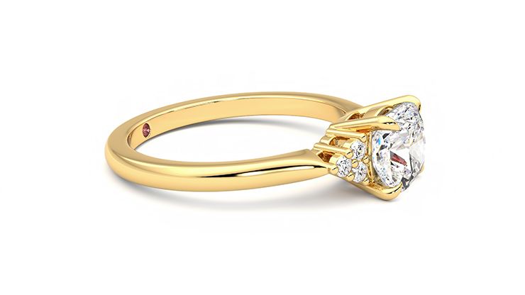 Taylor & Hart Divinity Cushion Engagement Ring 360 degree image 8