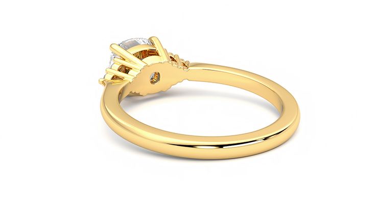 Taylor & Hart Divinity Cushion Engagement Ring 360 degree image 17
