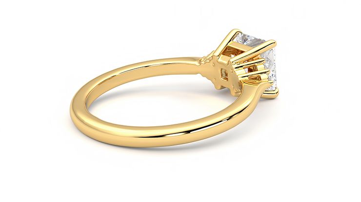 Taylor & Hart Divinity Princess Engagement Ring 360 degree image 12