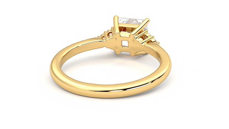 Taylor & Hart Divinity Princess Engagement Ring 360 degree image 14