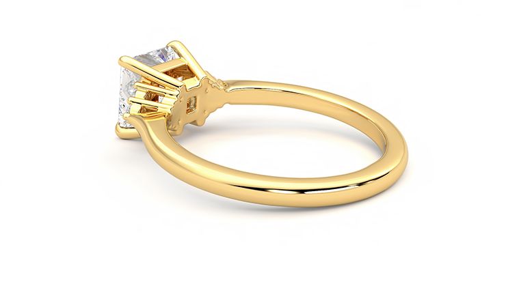 Taylor & Hart Divinity Princess Engagement Ring 360 degree image 18