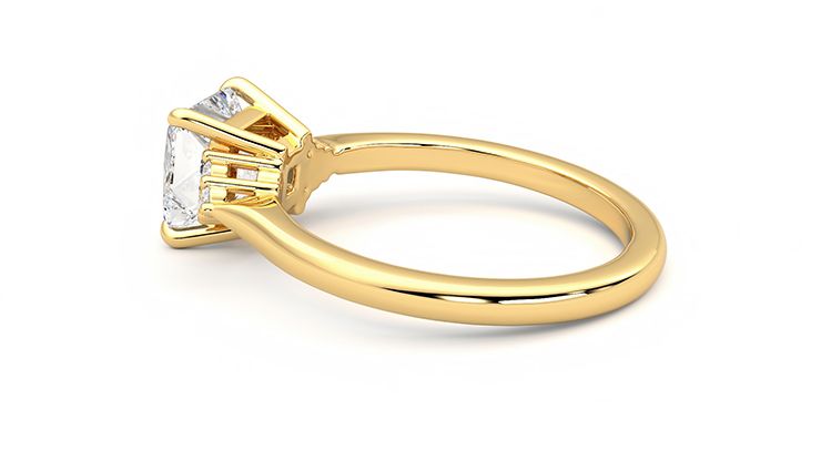 Taylor & Hart Divinity Princess Engagement Ring 360 degree image 19