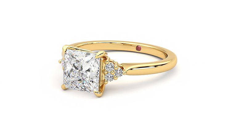 Taylor & Hart Divinity Princess Engagement Ring 360 degree image 25