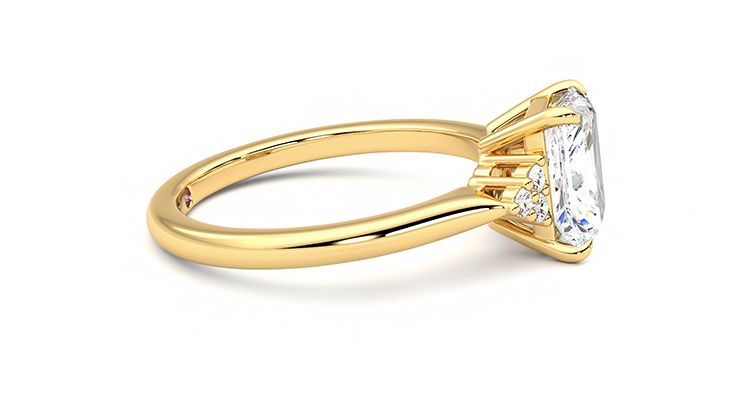 Taylor & Hart Divinity Radiant Engagement Ring 360 degree image 9
