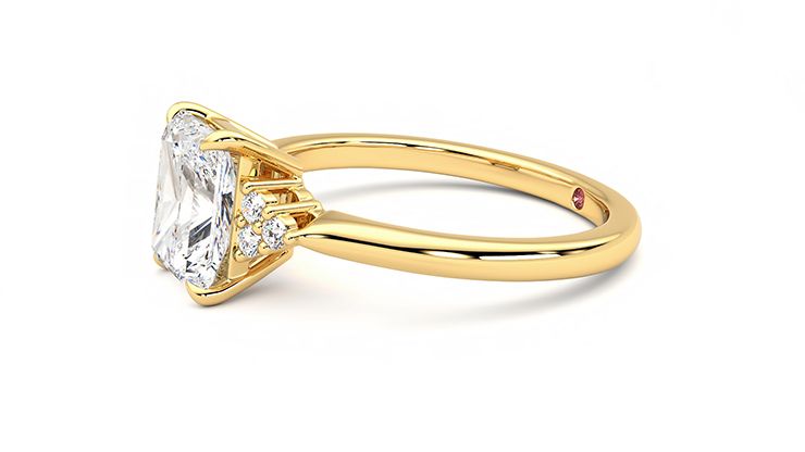 Taylor & Hart Divinity Radiant Engagement Ring 360 degree image 22
