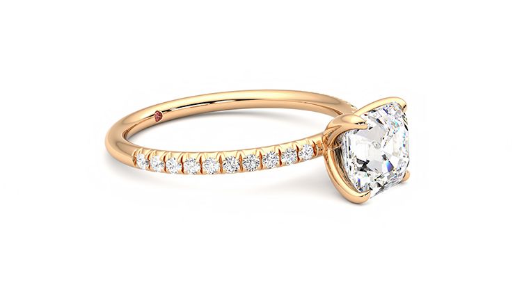 Taylor & Hart Dulcet Asscher Engagement Ring 360 degree image 7