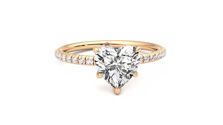 Taylor & Hart Dulcet Heart Engagement Ring 360 degree image 2