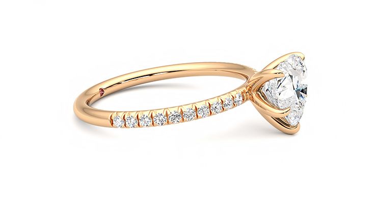 Taylor & Hart Dulcet Heart Engagement Ring 360 degree image 8