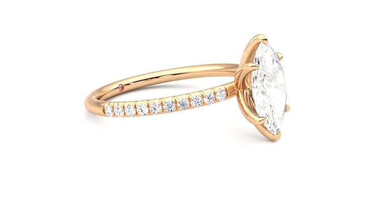 Taylor & Hart Dulcet Marquise Engagement Ring 360 degree image 7