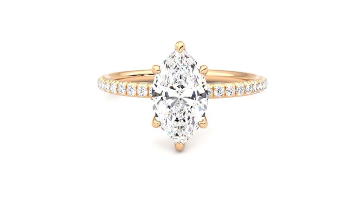 Taylor & Hart Dulcet Marquise Engagement Ring 360 degree image 29