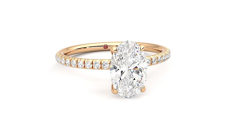 Taylor & Hart Dulcet Oval Engagement Ring 360 degree image 4