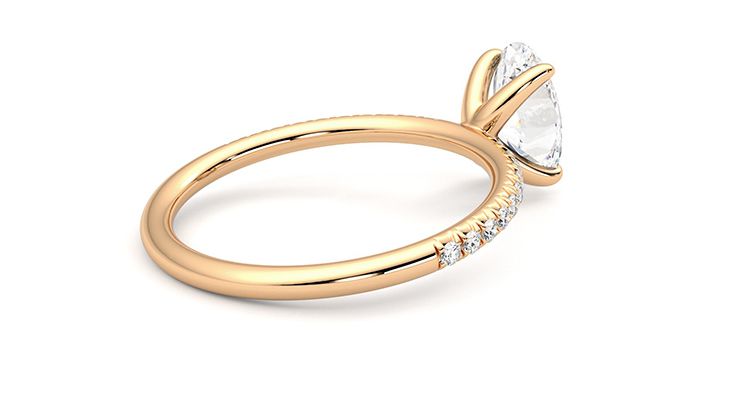 Taylor & Hart Dulcet Oval Engagement Ring 360 degree image 13