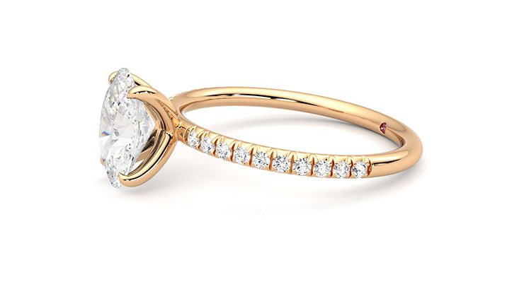Taylor & Hart Dulcet Oval Engagement Ring 360 degree image 23