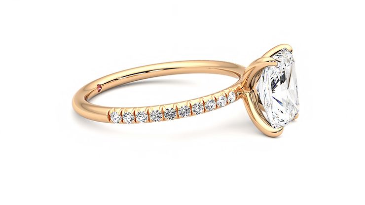 Taylor & Hart Dulcet Radiant Engagement Ring 360 degree image 8