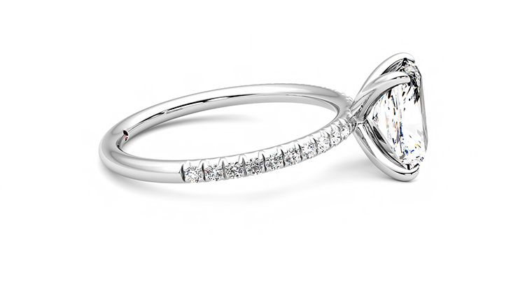 Taylor & Hart Dulcet Radiant Engagement Ring 360 degree image 9
