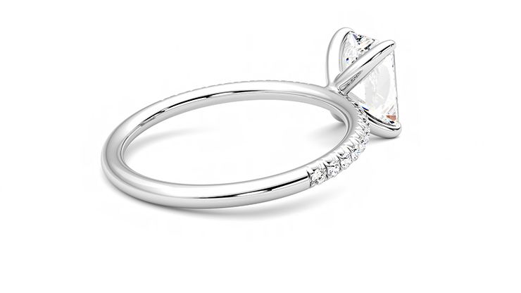 Taylor & Hart Dulcet Radiant Engagement Ring 360 degree image 12