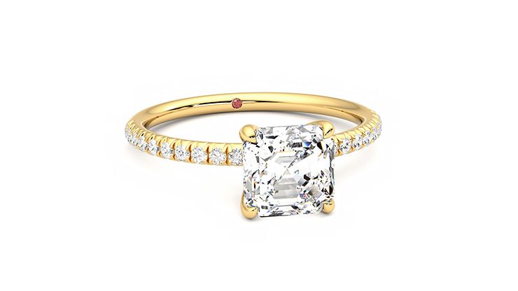 Taylor & Hart Dulcet Asscher Engagement Ring 360 degree image 3