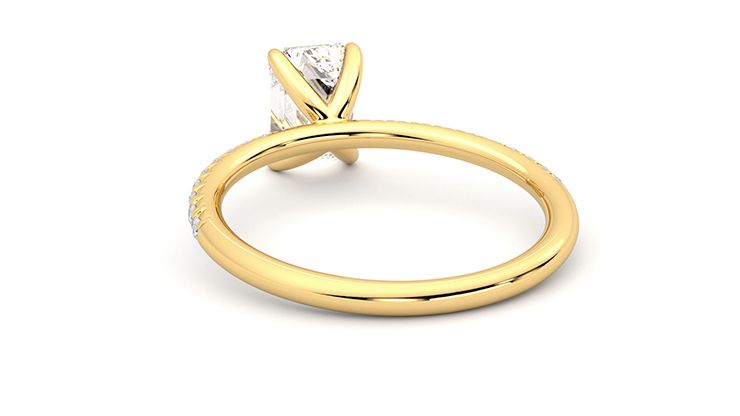 Taylor & Hart Dulcet Emerald Engagement Ring 360 degree image 17