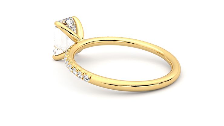 Taylor & Hart Dulcet Emerald Engagement Ring 360 degree image 19