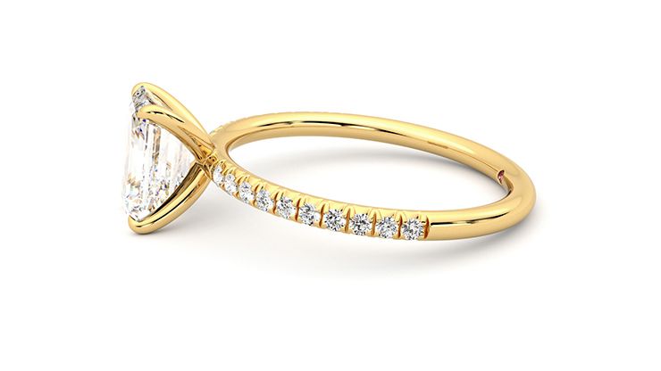 Taylor & Hart Dulcet Emerald Engagement Ring 360 degree image 22