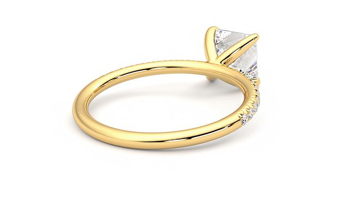 Taylor & Hart Dulcet Princess Engagement Ring 360 degree image 13