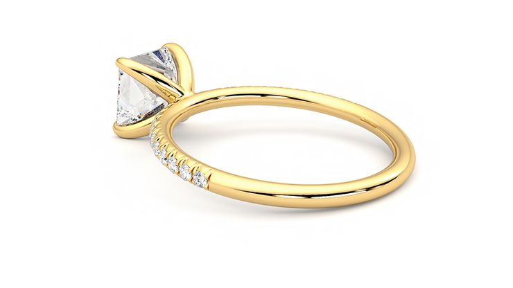 Taylor & Hart Dulcet Princess Engagement Ring 360 degree image 18