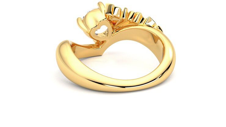 Taylor & Hart Eclipse Round Engagement Ring 360 degree image 16
