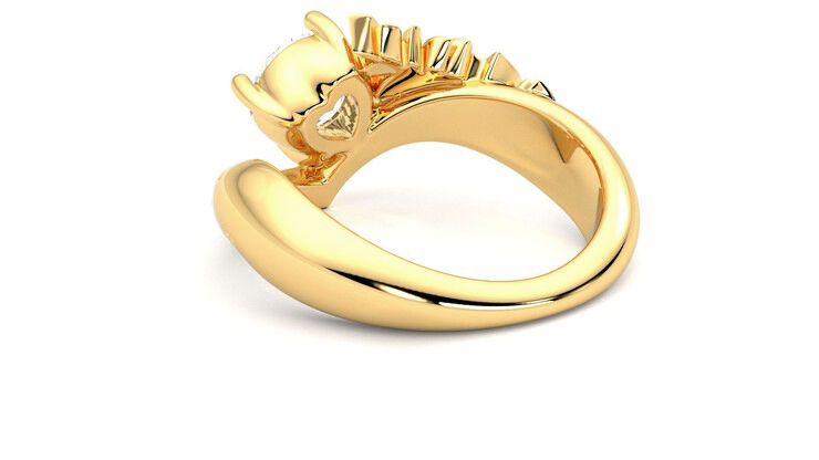Taylor & Hart Eclipse Round Engagement Ring 360 degree image 17