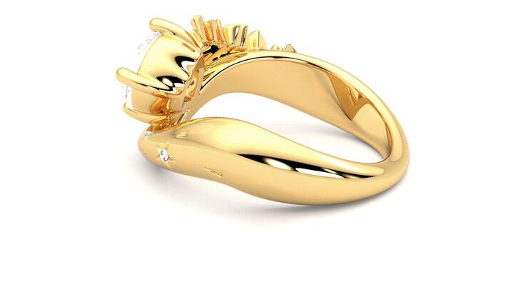 Taylor & Hart Eclipse Round Engagement Ring 360 degree image 19