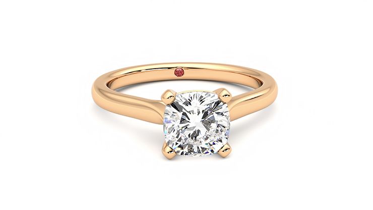 Taylor & Hart Eden Cushion Engagement Ring 360 degree image 2