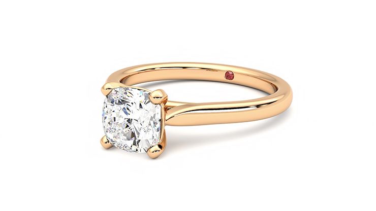 Taylor & Hart Eden Cushion Engagement Ring 360 degree image 25