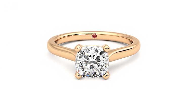 Taylor & Hart Eden Cushion Engagement Ring 360 degree image 29