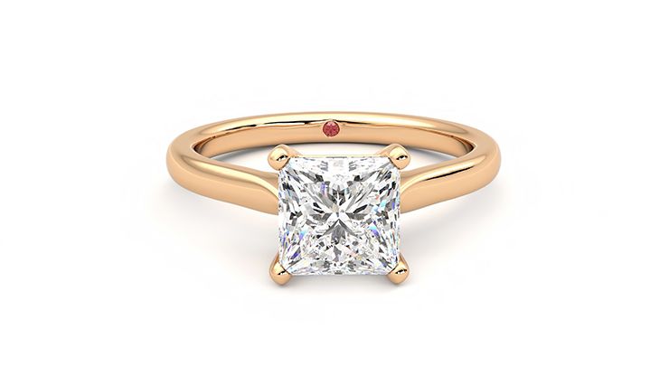 Taylor & Hart Eden Princess Engagement Ring 360 degree image 1