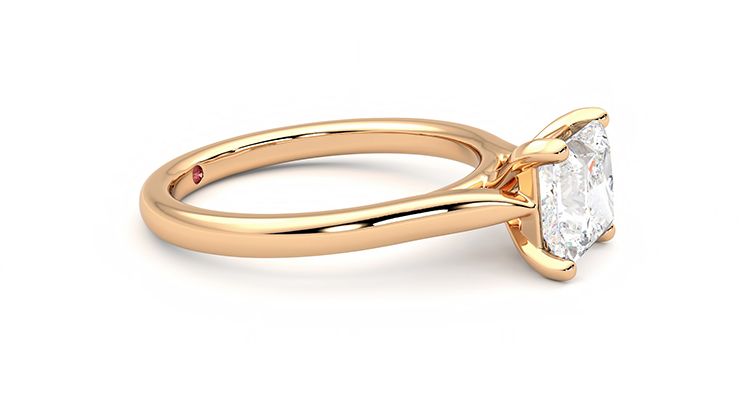 Taylor & Hart Eden Princess Engagement Ring 360 degree image 8