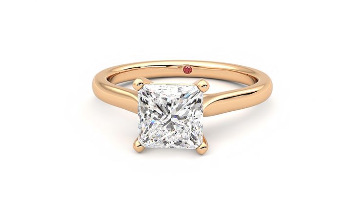 Taylor & Hart Eden Princess Engagement Ring 360 degree image 28