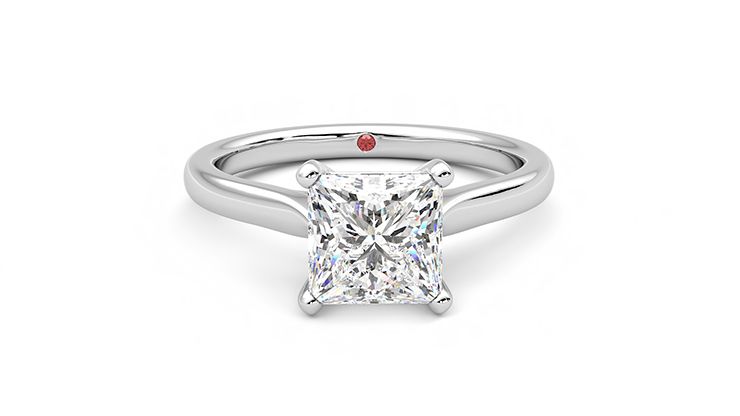 Taylor & Hart Eden Princess Engagement Ring 360 degree image 1